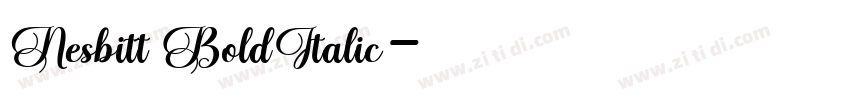 Nesbitt BoldItalic字体转换